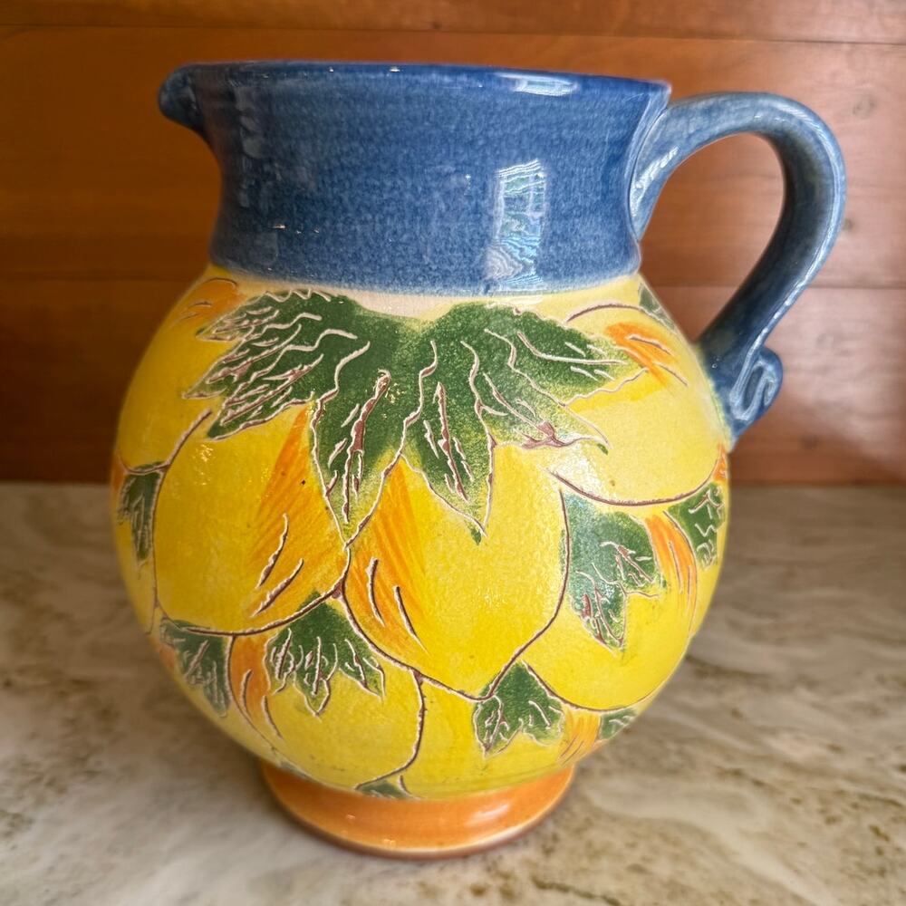 Hand Painted Amalfi Lemon Pitcher J'aime La Provence
